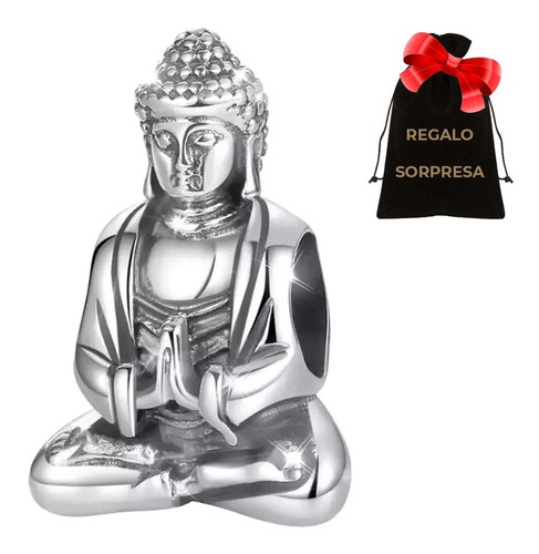 Regalo Charm Buda Buddha Manos Juntas Amor Corazón Plata 925