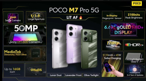 Xiaomi Poco M7 Pro 256 Gb 8 Gb De Ram Gris