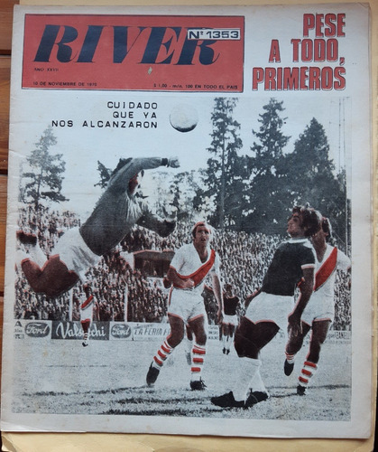 Gimnasia Lp 2 River 1 / Año 1970 / Revista River 1353