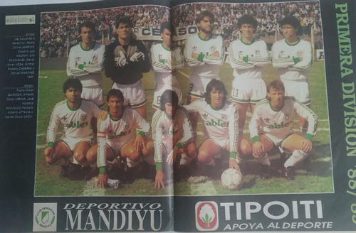 Poster Mandiyu De Corrientes 1988/89 Y Lamina Basualdo 