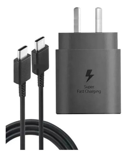 Cargador Para Samsung Carga Rápida 25w C + Cable C Un Metro