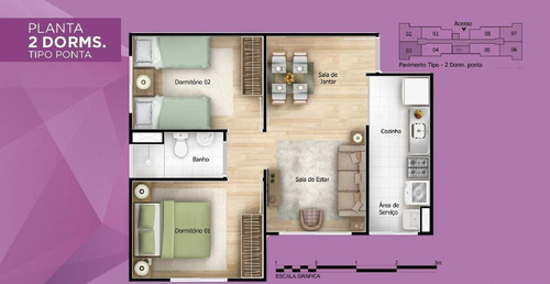 Imagem 5 de 10 de Apartamento Com 40m2 Com 2 Dormitórios No Butantã A Partir De R$ 210.000,00 - 12262 Ha