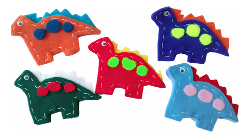 Dinosaurios. Títeres De Dedo. Set De 5 Unidades