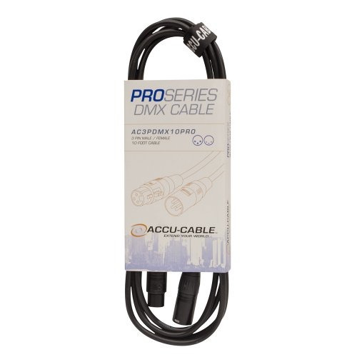 Accu Cable Ac3pdmx10pro 3 Pin 10ft. Dmx