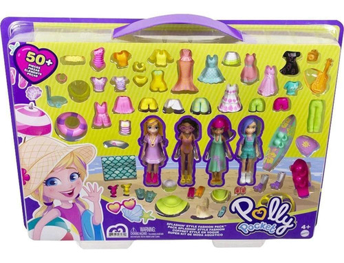 Kit De Moda Aquático Polly Pocket Mattel 50 Acessórios