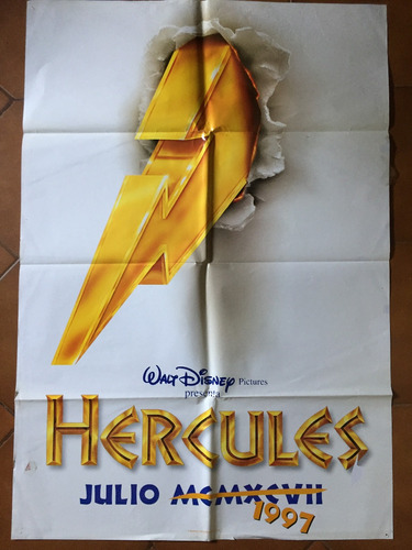 Poster Hercules De Walt Disney Pre Estreno 1997