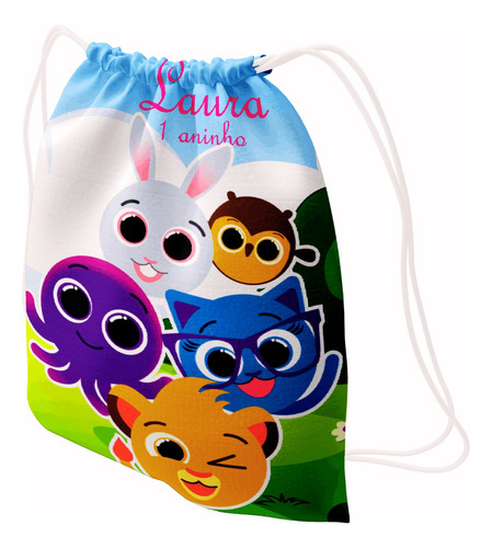 40 Mochila Saco Personalizada Lembrancinha Bolofofos 20x30cm