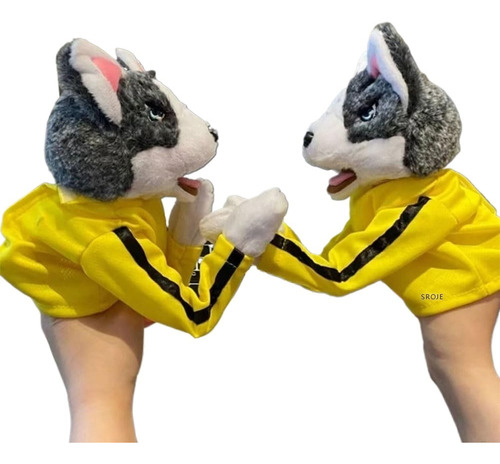Mr Kung Fu Animal Toy Husky Guantes Muñeca Juego For