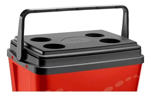 Caja térmica Invicta 8734 Pop Velvet roja de 34 litros