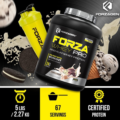 Imagen 4 de 5 de Proteína Forzagen Whey Protein Desarrollo Muscular Magro 5lb