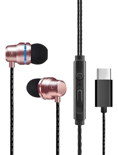 Auriculares De Control De Volumen Usb C Con Cable