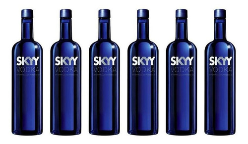 Vodka Skyy 750 Ml Clasico 750 Ml X6 Original - Fullescabio