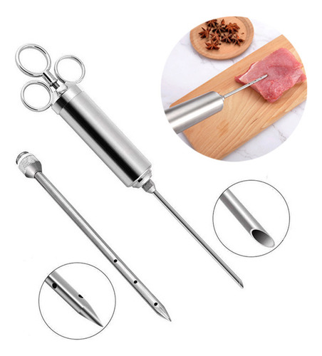 Injetor De Temperos Profissional Seringa Carnes Aço Inox