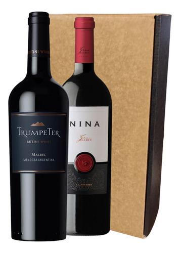 Vino Trumpeter Malbec + Nina Gran Malbec. Estuche Regalo