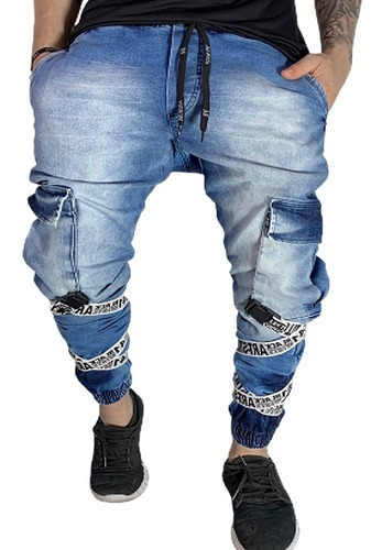 calça jogger jeans masculina mercado livre