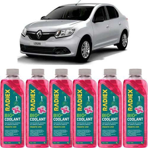 Kit Aditivo Radiador 6 Litros Rosa Renault Logan