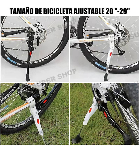 Wh 2 Pata Cabra Bicicleta Bici Ajustable Aluminio+2 Campanas