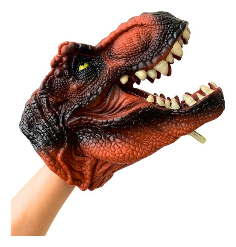 Titere Grande De Mano Modelo Dinosaurio T-REX ROJO