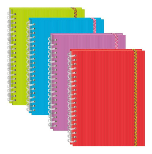 Cuaderno Libreta Profesional 100 Hojas Pasta Dura 4 Pack