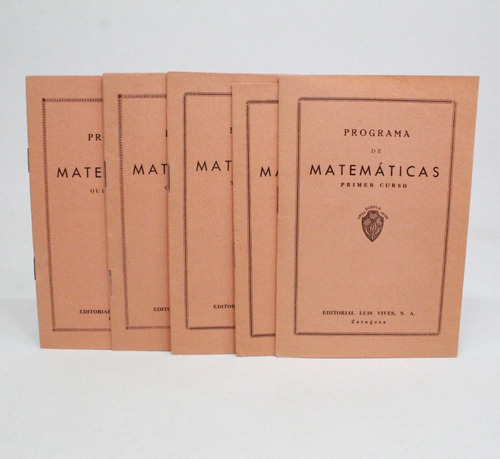 5 Programas De Matemáticas Editorial Luis Vives 50-60's Z3