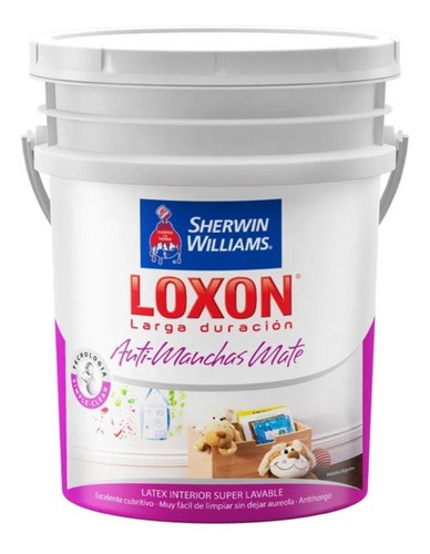 Loxon Latex Antimanchas Lavable Interior Mate X 20 Lts