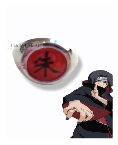 Anillo Akatsuki Ajustable Itachi Uchiha Naruto Shippuden 