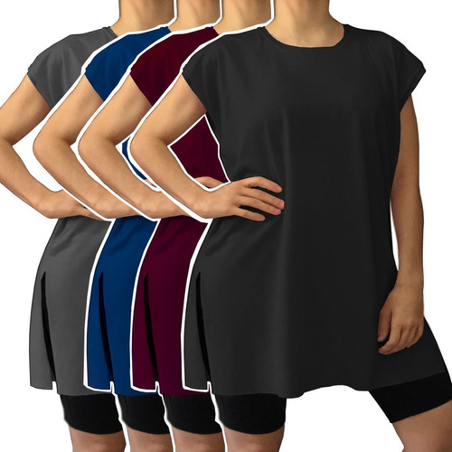 Kit 4 Camiseta Plus Size Caminhada Treino Academia Gg A G8