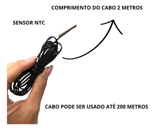 Pirômetro Digital Geladeira Visu Bivolt Com Sensor Ntc