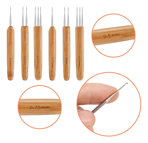 Augsun 8 Piezas De Gancho De Ganchillo Para Rastas, Trenzas