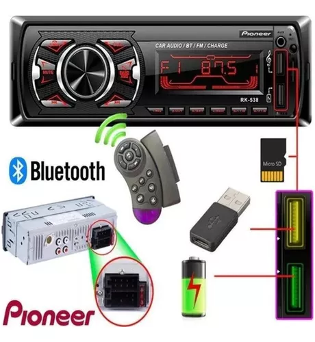 Pioneer Bluetooth integrado en el salpicadero, reproductor multimedia USB  auxiliar, MP3, Pandora, radio AMFM, controles integrados para iPod, iPhone  – Yaxa Colombia