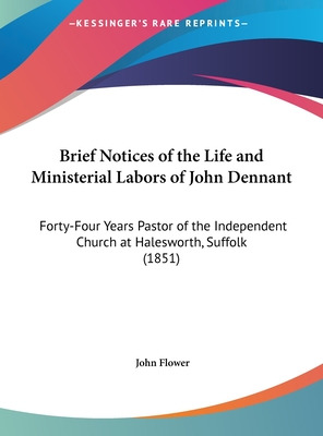 Libro Brief Notices Of The Life And Ministerial Labors Of...