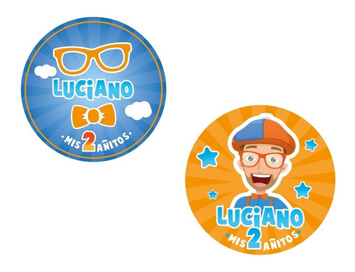 Sticker Circular Para Niños Y Niñas Dibujos Animados 100 Uni