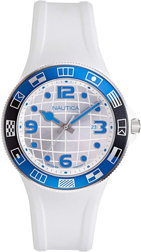 Reloj Nautica Naplbs903 Lummus Beach Hombre Blanco Original