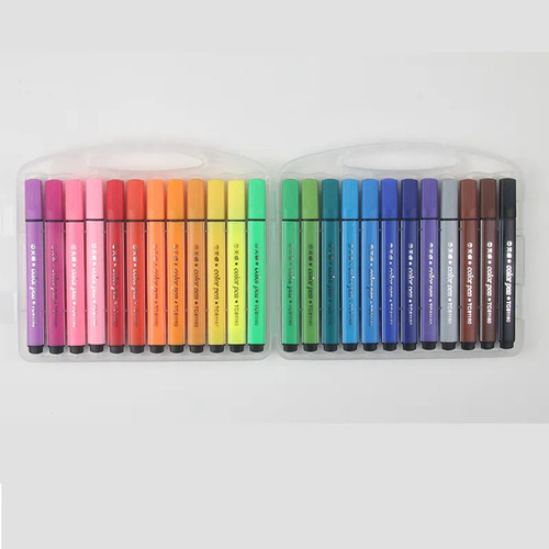 Marcadores Triangulares Lavables X 18 Colores Escolar Pintar
