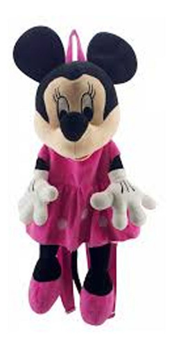 Mochila Pelucia Minnie Rosa 56cm Disney