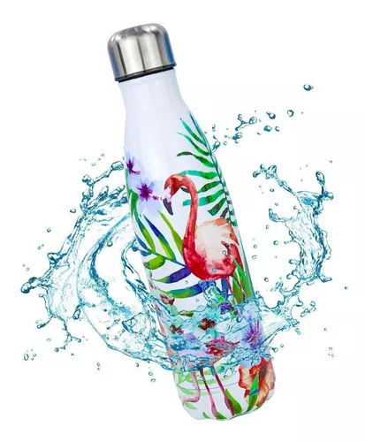 Botella de agua térmica Tropical Flamingo