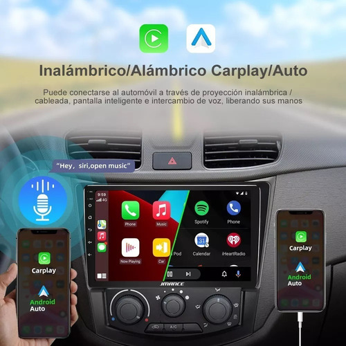 Auto Estereo Pantalla Carplay 10 Pulgadas Android Con Bt Gps