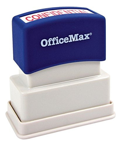 Officemax Pre-inked 1-color Mensaje Sello Confidencial Rojo
