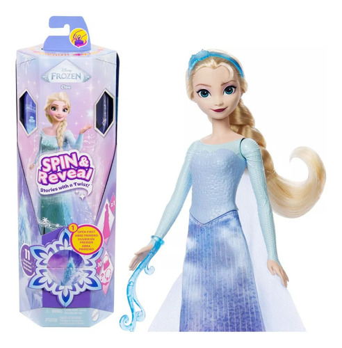 Boneca Elsa Spin And Reveal Disney Frozen