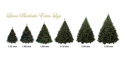 Árbol De Navidad Extra Lujo Bariloche 1,60 Mts Blackfriday Color Verde