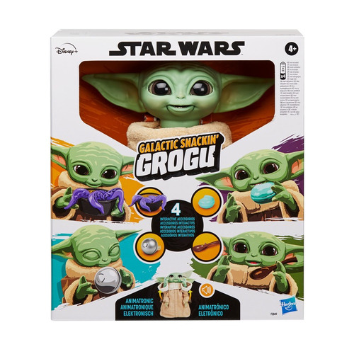 Imagen 1 de 6 de Muñeco Galactic Snackin Grogu Star Wars Baby Yoda