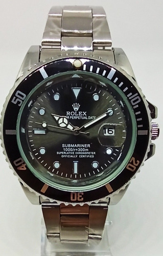 Relógio Masculino Pulseira Prata Fundo Preto - Importado