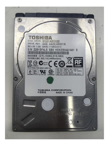 Hd Para Notebook Toshiba 320gb Mq01abd032