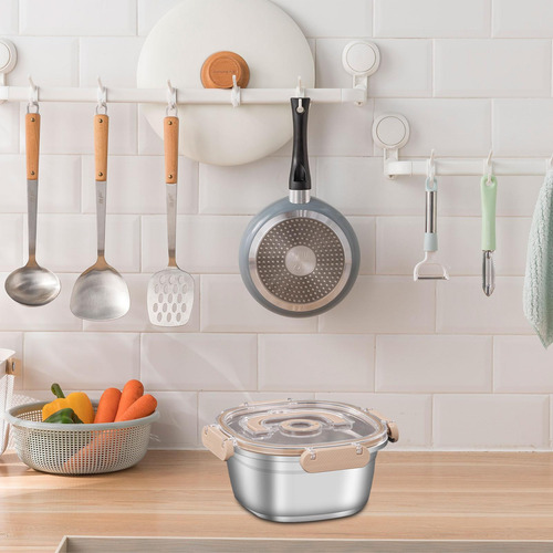 Recipiente Para Alimentos De Acero Inoxidable, De Acero