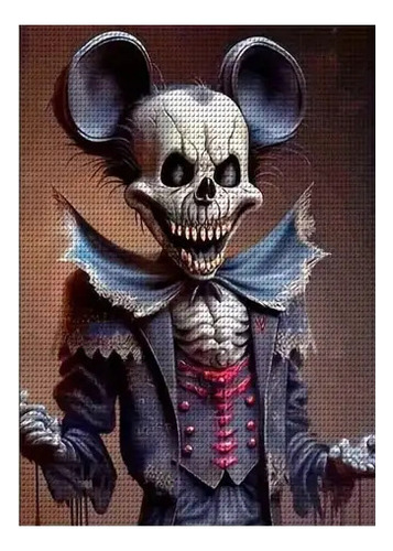 E Kits De Pintura De Diamante Skull Mouse 5d Diy 30×40cm