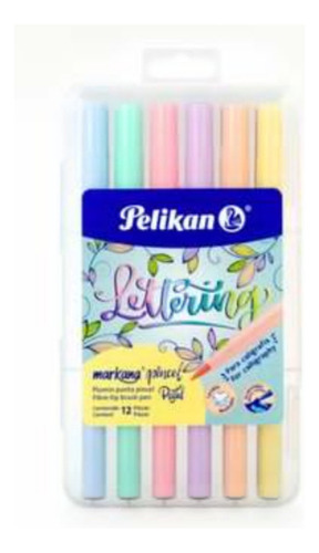 Marcadores 12 Lettering Colores Pasteles  Pelikan