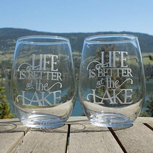 Life Is Better At The Lake, Lake House Decor, Set Of Two 20o