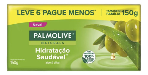 Palmolive naturals kit com 6 sabonete hidratação aloe e oliva