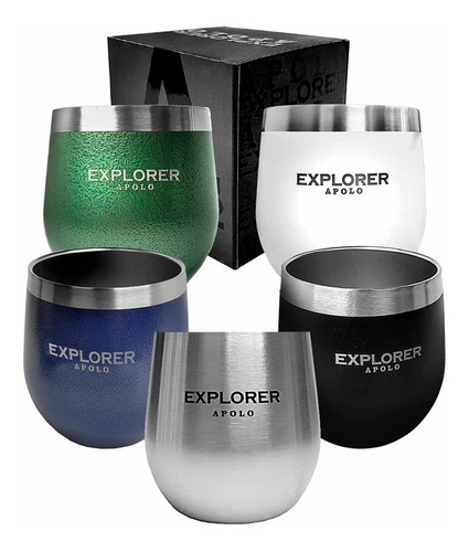 Imagen 4 de 10 de Mate Térmico Clásico Explorer Apolo 193 Ml Acero Inoxidable
