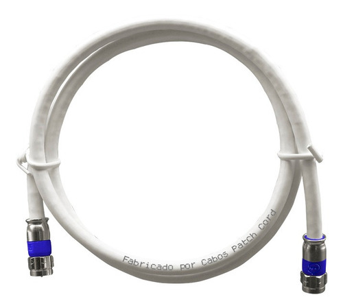 Imagem 1 de 6 de Cabo Tv Net Coaxial 95% De Malha Pronto 1 Metro + Emenda